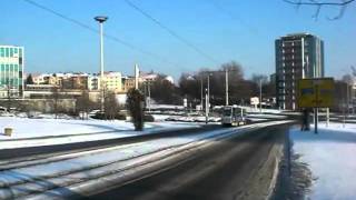 Straßenbahn Plauen - KT4D am Oberen Bahnhof (20.12.2009)