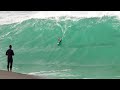 CHARGING BIGGEST SHOREBREAK EVER W/ RC SURFER !!! (Wave of the Winter)