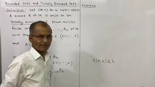 Real Analysis:Bounded Sets and Totally Bounded Sets. Lect. # 15.#realanalysis #metricspace