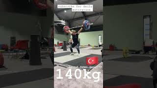 140kg snatch by @yusuf. fehmi.genc -73 category at Europian weightlifting championship #ewc