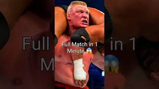 Triple H vs Brock Lesnar Full Match in 1 Minute 😱 #shorts #youtubeshorts #viral #wwe