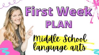 Middle School Language Arts Lesson Plan - Week 1