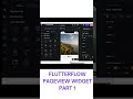 FLUTTERFLOW PAGE VIEW WIDGET PART 1 # #flutter # #flutterflow # #videotutorial #shorts #pageview