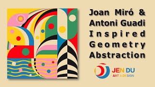 Joan Miró \u0026 Antoni Guadi Inspired Geometry Abstract Drawing on ipad with Affinity Designer