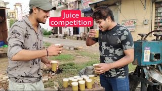 Ganna competition || kon कितने ग्लास पी पाएगा || shanu vs somyajeet || juice competition #viral
