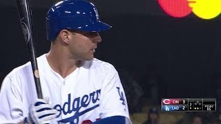 CIN@LAD: Romak steps in for first Major League at-bat
