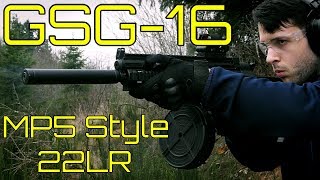 GSG-16 Review - Excellent H\u0026K MP5 Clone With A 110 Round Drum Magazine - Best 22LR Plinking Rifle