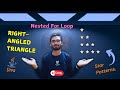 Right Triangle Star Pattern in Java. Nested for loop in java. Star Patterns in Java. #viralvideo