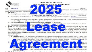 Residential Lease or Month-To-Month Rental Agreement CAR Form RLMM