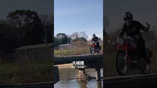 「沈み橋」を走行してみた！片手すら離すのが怖い！ #ducati #カフェレーサー  #橋