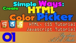 Create HTML Color Picker - Simple Way - 01 - Video Preview [Javascript PHP Tutorial]