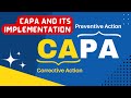 CAPA and Its Implementation | Corrective and Preventive Action in Pharmaceuticals