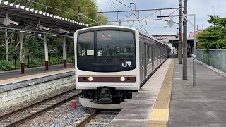 205系600番台 宮ヤマY2編成 日光線 普通日光行き 鹿沼駅発車