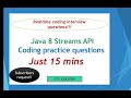 Java 8 programming interview questions | Java 8 coding interview questions | Streams api