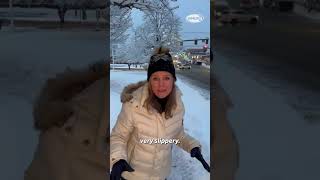 Road conditions slick for some on snowy Monday morning
