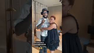 see what burna boy's mother was caught doing with burna π #shorts