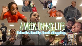 a week in my lifee || work, family, friends, book shopping