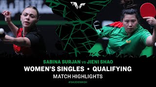 Sabina Surjan vs Jieni Shao | WS Qual | Saudi Smash 2024