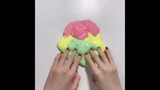 【ASMR】🍠紫芋モンブラン粘土スライム🥄【音フェチ】Purple potato mont blanc slime 보라색 고구마 몽블랑 슬라임