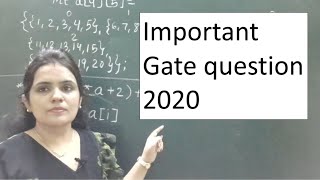gate question 2020 | pointers and 2 d array