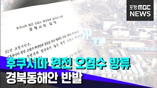 후쿠시마 원전 오염수 방류.. 경북동해안 반발 (2021.04.14/뉴스데스크/포항MBC)