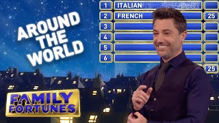 Gino D'Acampo goes AROUND the WORLD | Family Fortunes