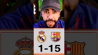 هل فاز برشلونة 15-1 على ريال مدريد 😳 الكلاسيكو المجنون #shorts