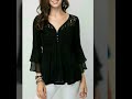 outstanding and stylish beautiful plain chiffon pintuk top shirts design with stylish sleeves