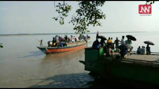 Mechanised boat on river Brahmaputra at Dhubri