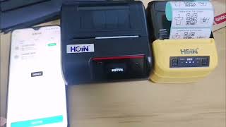 58mm and 80mm portable printers connected to mobile phones for label printing