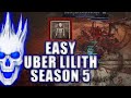 Bone Spirit Uber Lilith Kill (Day 3) | Diablo 4 Necromancer Season 5 Build #skulm #diablo4