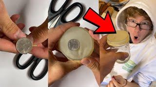 This balloon and coin trick fooled him!! 😱 - #Shorts