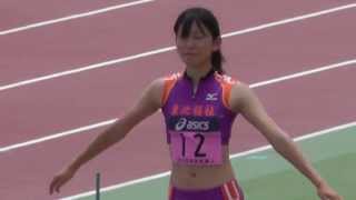 日本学生陸上 Women Triple jump 三段跳び 決勝 2013.6.22