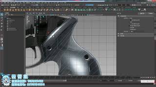 MAYA】简单易学的手枪建模案例，新手可以尝试做的第一把枪械模型