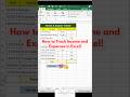 Excel Tutorial: How to Track Income and Expenses in Excel #excel #excelshorts #exceltutorial