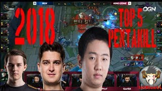 2018 Top 5 PentaKill (Khan, Febiven, Kobbe, Lava, Guoguo) LCK, LCS and LPL