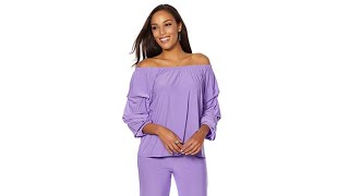 Antthony "On the Edge" Ruffled Sleeve OfftheShoulder Top