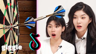 Korean Girls React to INSANE TikTok "Trick Shots" Compilation!