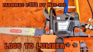 Chinese Husqvarna 372xp clone saw by Neo-tec farmmac f372 on the Norwood pm14 milling lumber