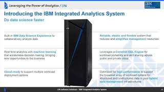 Faster Data Science with IBM's Integrated Analytics System