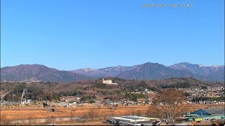 「2月27日」ライブカメラ　風越山、JR飯田線、天竜川