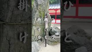 ひとつ 願いを 掛ける #パワースポット #住吉神社#のぞき稲荷#神社#福岡#