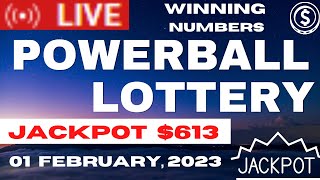 Powerball Lottery 01 Feb 2023 – Next Estimated Jackpot Prize $613 Million   Live Drawing Results