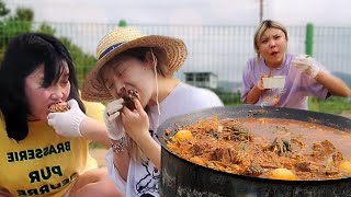 [히밥세끼]감자탕 10kg 과 한판 계란말이 먹방 ㅋㅋㅋㅋㅋwith.덕자전성시대,히밥[풀영상3-3]