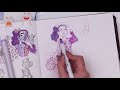 designing a purple pastel zombie zenpop japanese stationery unboxing