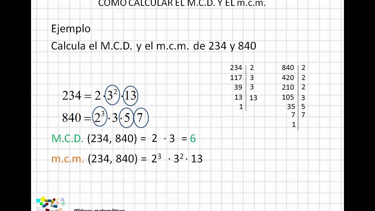 05 Calcular El MCD Y El Mcm - YouTube