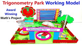 maths park working model on trigonometry - maths project for exhibition - diy  | howtofunda