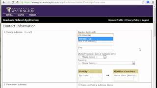 UW College of Education Online Application Demo Part 1 Setting up your Application Profile