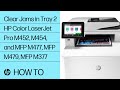 Clear Jams in Tray 2 | HP Color LaserJet Pro M452, M454, and MFP M477, MFP M479, MFP M377 | HP