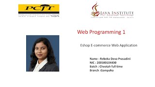Web Programming 01 | E-Shop Project | Task 16 | Java Institute